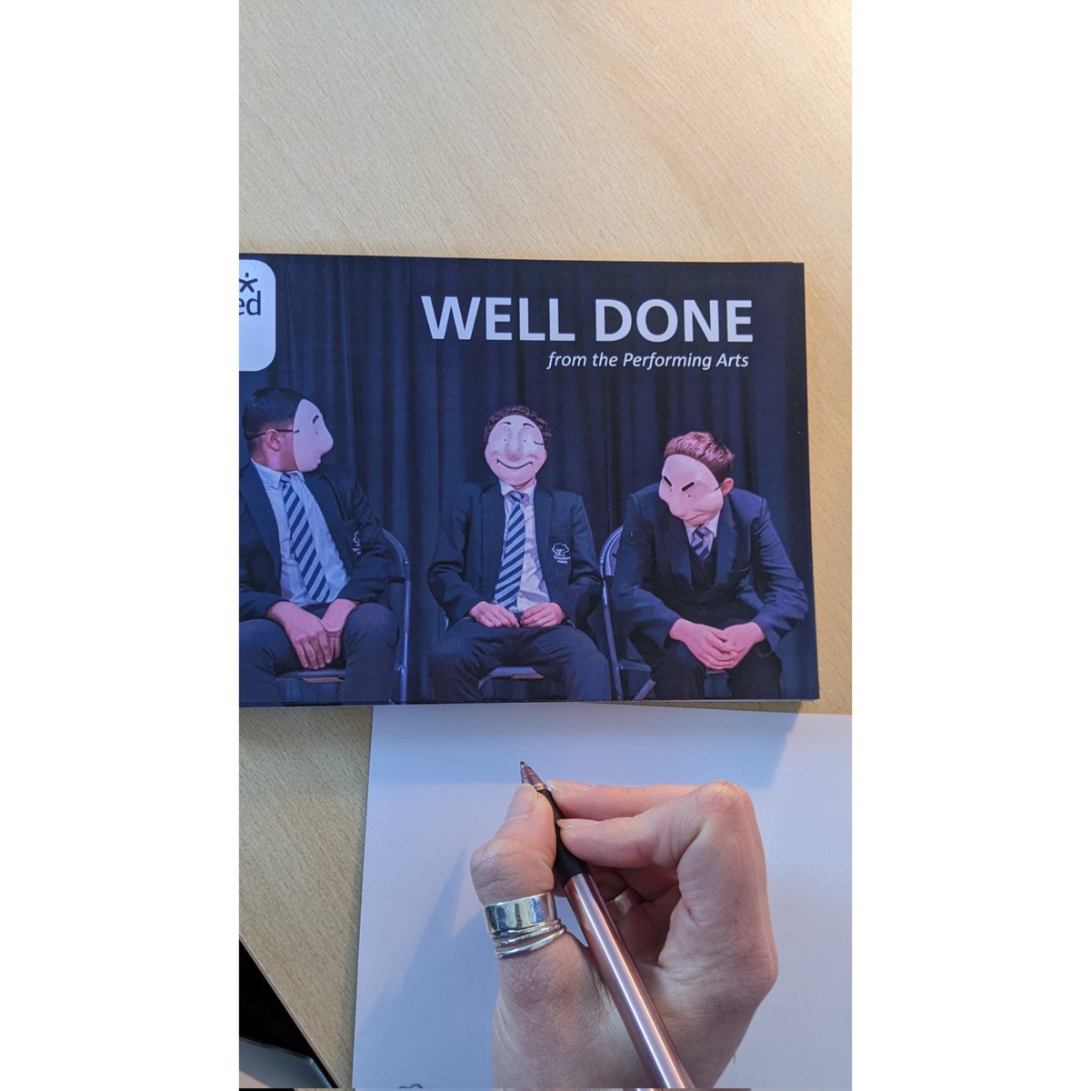 ArtsHya's tweet photo. SO many students deserve a  positive postcard this week, and it's only Tuesday!! Keep up this great work and look out for some deliveries from the Performing Arts department...👀 📮✉️👍👊🪩

@hyndburnacademy https://t.co/wnsXGcuTPV