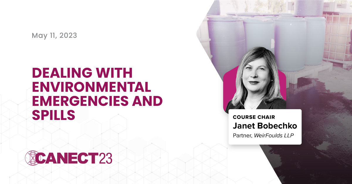 CANECTEvent's tweet photo. Learn how to plan for, and respond to, environmental emergencies and spills at the #CANECT23 course: Dealing with Environmental Emergencies and Spills" on May 11
👉 See course details and expert speakers from gov't consulting, insurance and legal: https://t.co/FzsWDv3RYU https://t.co/ocVN9TmiWH