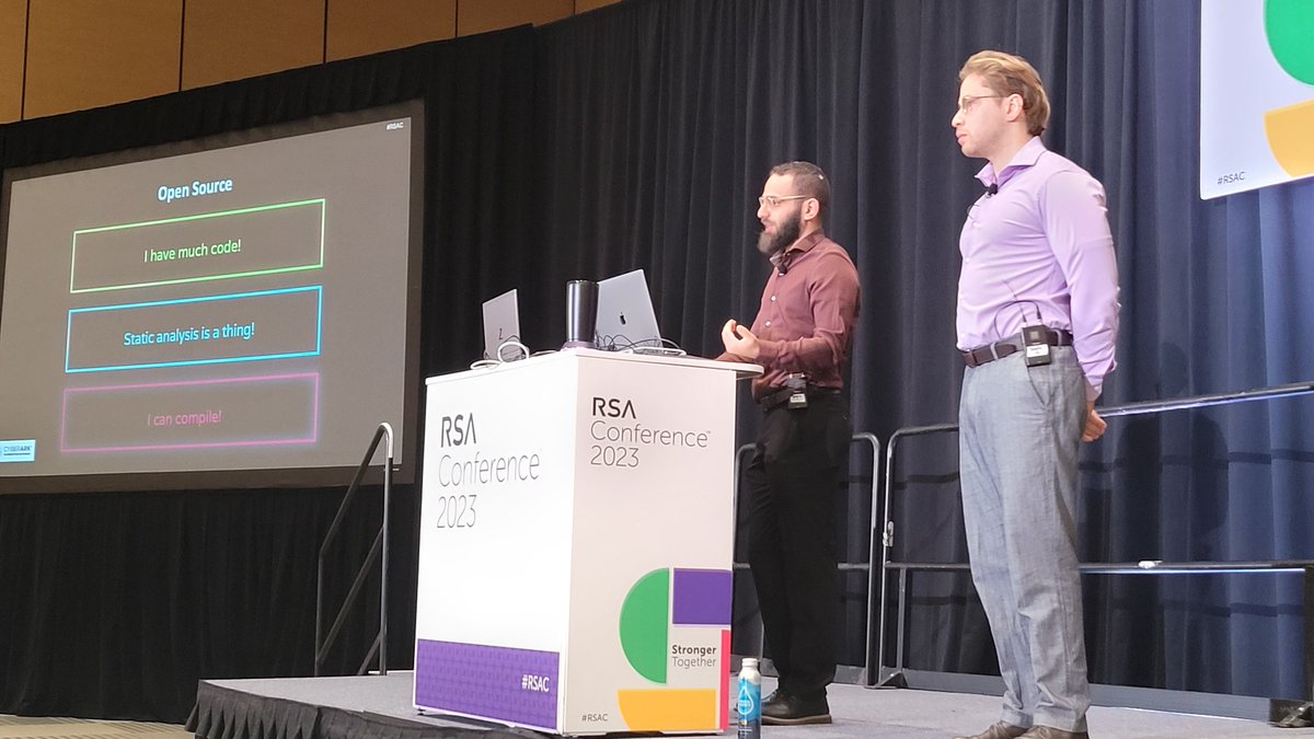 CyberarkLabs's tweet photo. We're kicking off with @EranShimony and @TalLossos introducing their research.
#fuzzing #bufferoverlow #BlinkyLights #RSAC2023 https://t.co/4B3rYzRuPO
