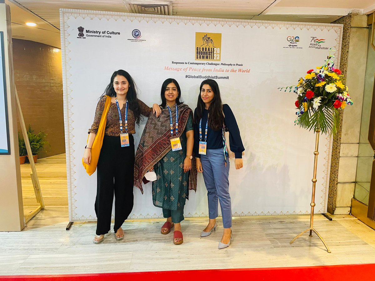 apzocchi's tweet photo. Attended the Global Buddhist Summit 2023 in New Delhi. Graced to be in the presence of @DalaiLama @PMOIndia @mingyurrinpoche. Heard from scholars, and practitioners about the role of dhamma philosophy to address our contemporary challenges from environment, peace to mental health https://t.co/LOM5ggdt42