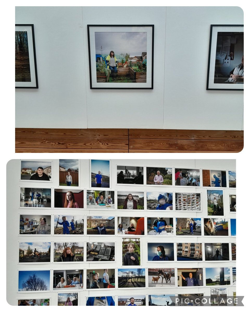 Suzieq1402's tweet photo. Some of my lovely colleagues @FARE_Scotland featuring on the walls of the @PlatformGlasgow in their exhibition alongside many locals in our community. #fareplaynursery too. @Jimmy_FARE @christyk377 @RHSBloom @LeniFare https://t.co/b2yY6hHCKu