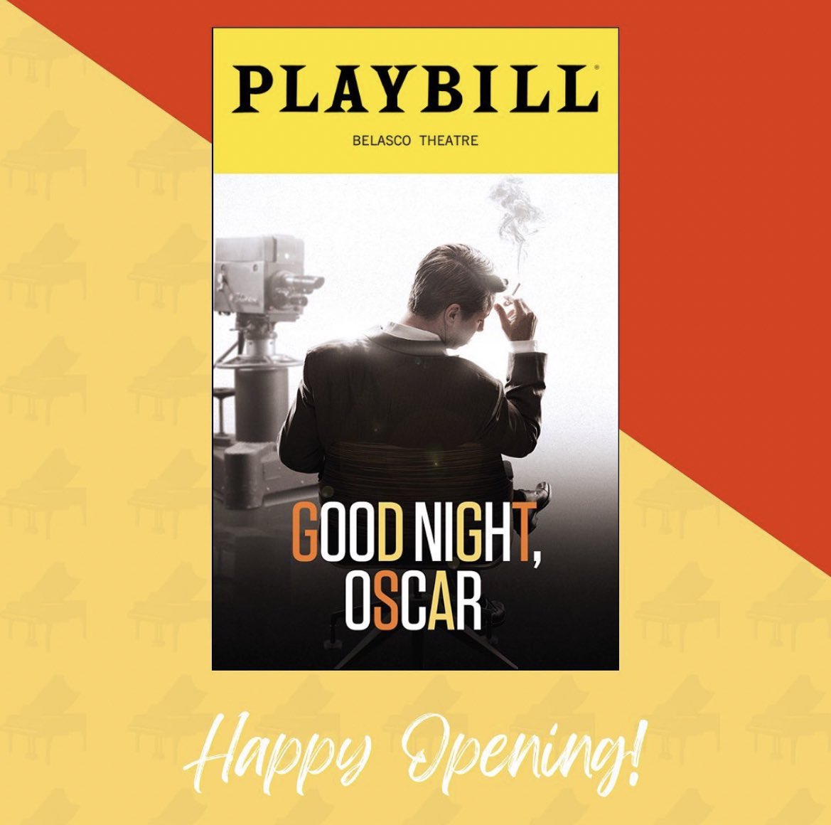 Welcome to Broadway! @goodnightoscar 🎹 🥂 #aboutlastnight 

#nyc #opening #seanhayes #broadway #theatre #happyopening #goodnightoscar #oscarlevant