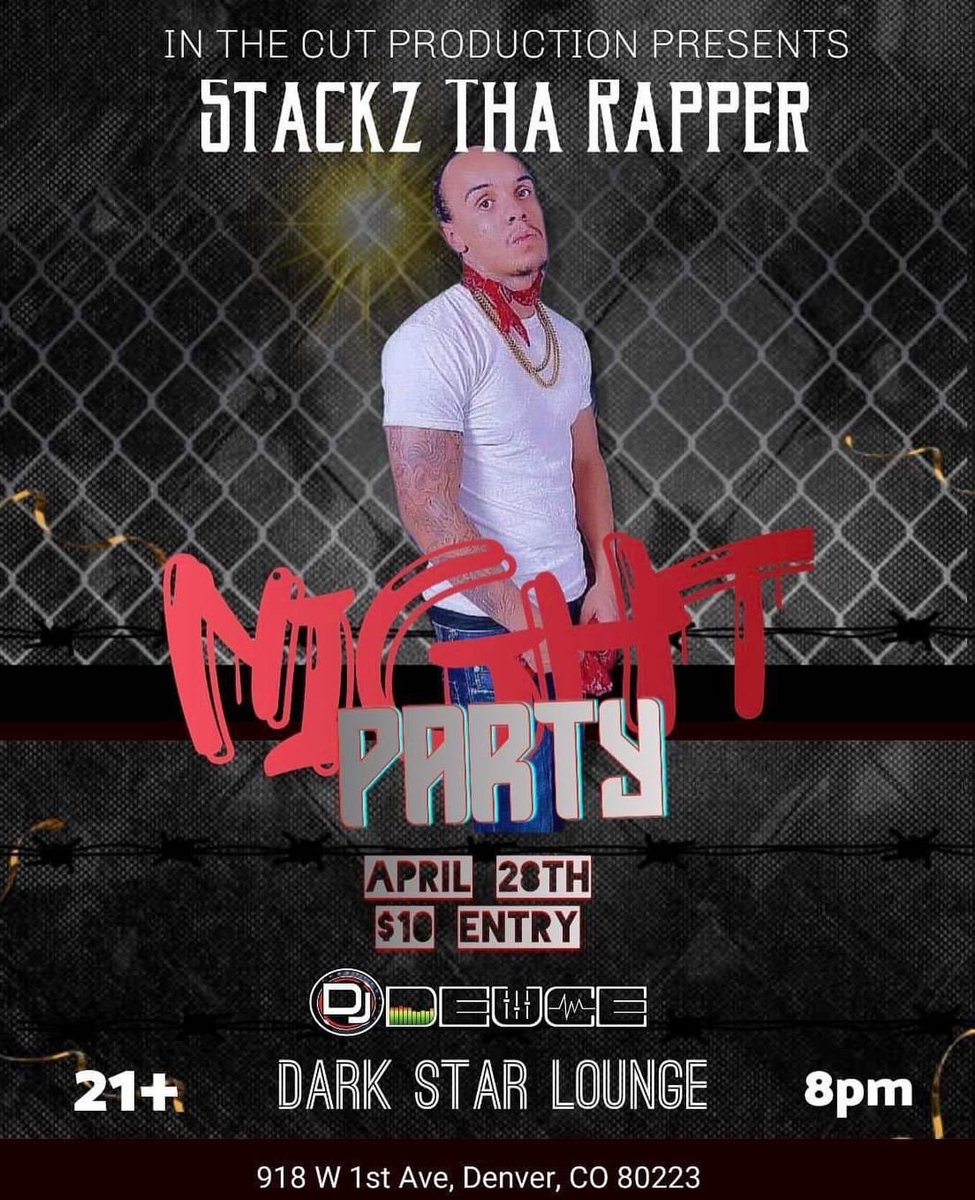 BlackManGabbin's tweet image. @Regrann from @stackztharapper  -  WASSUP DENVER THE LEGENDARY BABYS BACK COME SUPPORT ME AT MY SHOW SHOT OUT MY MANAGER @realadriancova ALSO SHOT OY MY BROTHER @troygoodmusic FOR MAKING THIS ALL HAPPEN 🔥😈🐾🌎🎶 HMU FOR TICKETS 🎟️ #stackztharapper  #stackz