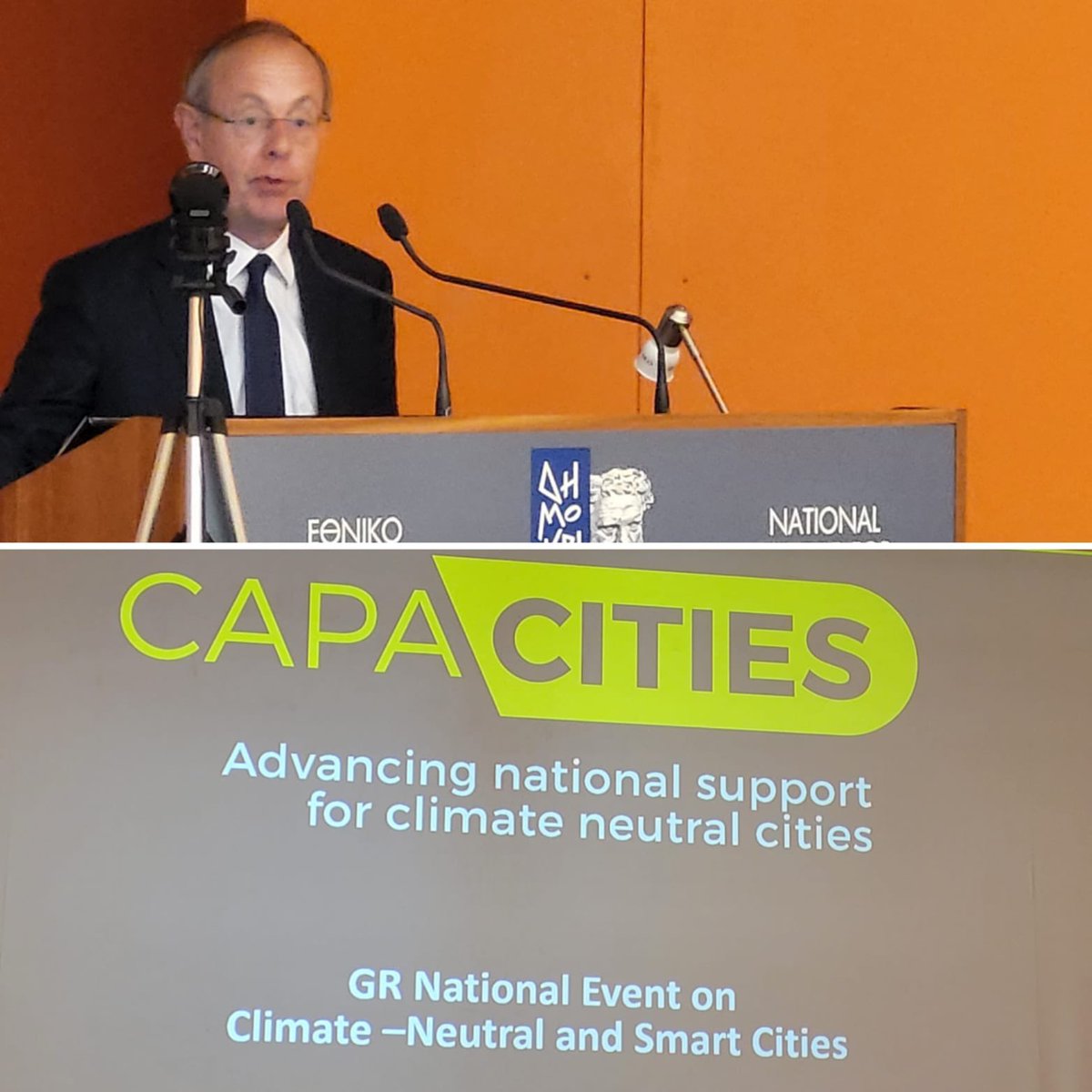 childp_child's tweet photo. In Athens to meet Mayors from Greek and Cypriot cities in the EU mission for climate neutral and smart cities. Congratulations to Greece for an excellent model of cooperation between cities and national government. As always tapping into private investment will be key. https://t.co/3L9mxWAQIB