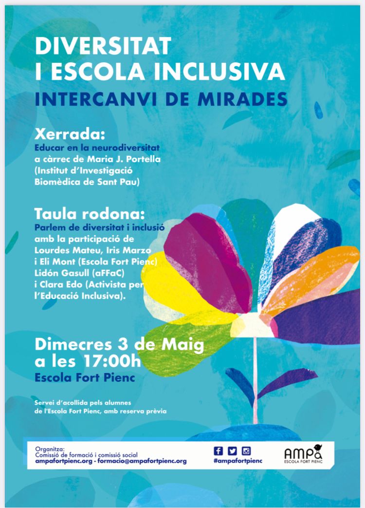 Dimecres 3 de maig, us esperem a <a href="/EscolaFortPienc/">Escola Fort Pienc</a> amb una xerrada i un debat ben interessant i necessari!