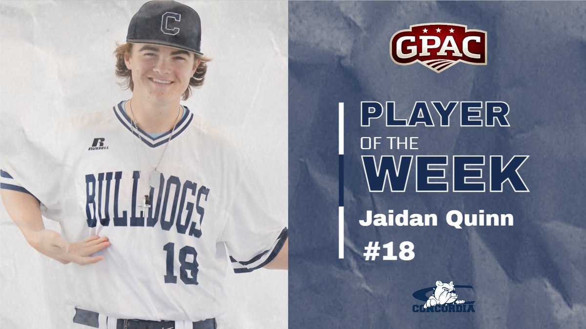 cunebulldogs's tweet photo. โพ @jaidan_quinn
๐
GPAC Player of the Week
๐ Last week: 11-for-17 (.647) with 11 runs, 2 doubles, 6 HR, 11 RBIs and 31 total bases (1.824 SLG%).
๐ https://t.co/ONQHXPPV0A https://t.co/bbhjt9UmGm
