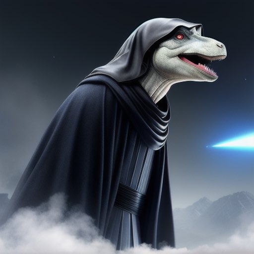 eisenschadel's tweet photo. @Stretchedwiener Emperor Palpatine in medieval Japan 2/2 (with bonus Palpatine as a theropod) #StarWarsAIChallenge https://t.co/ZS7JCLzg8y