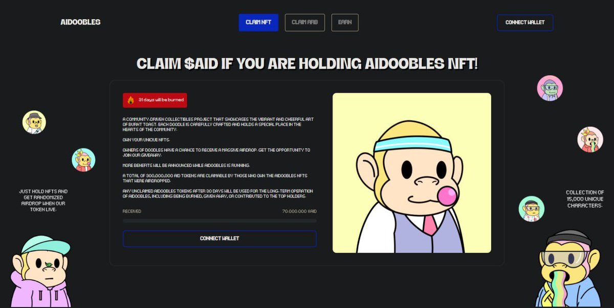 AIDoobles Official Claim Website

Check out at: app.aidoobles.me

Time: 5:30 PM UTC

You can claim your tokens via the link above with the Claim mechanism. Make sure to check the information and time to claim $AID tokens
