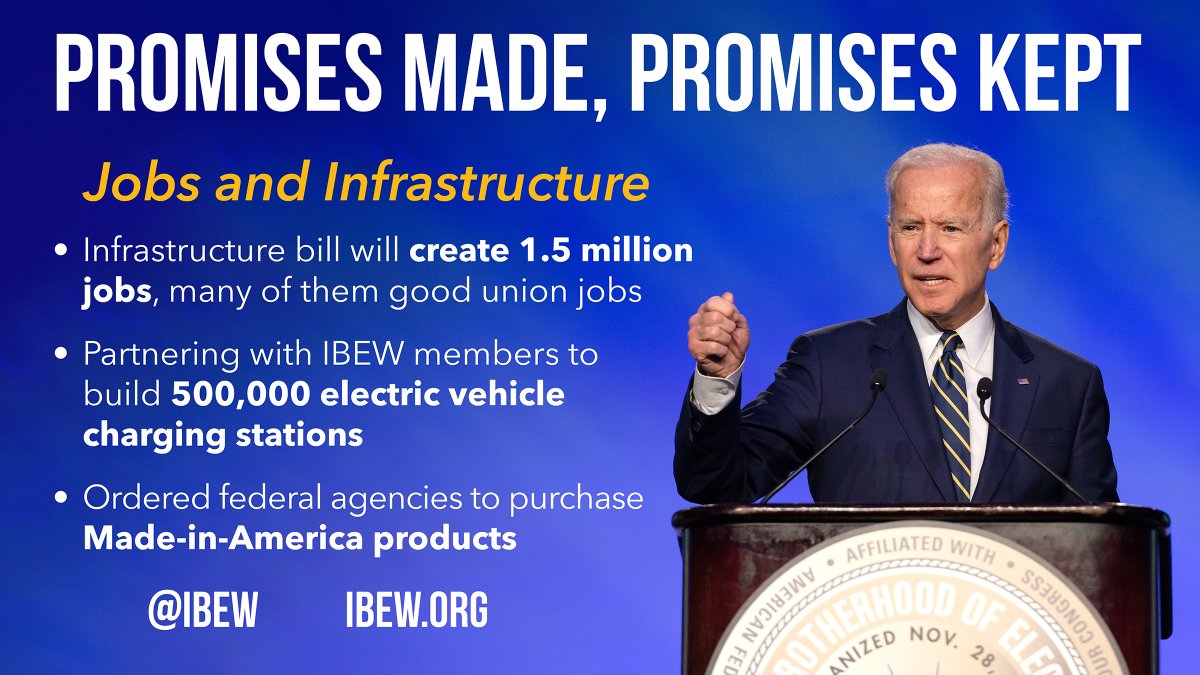 IBEW on Twitter "Here's why the IBEW is supporting JoeBiden. He