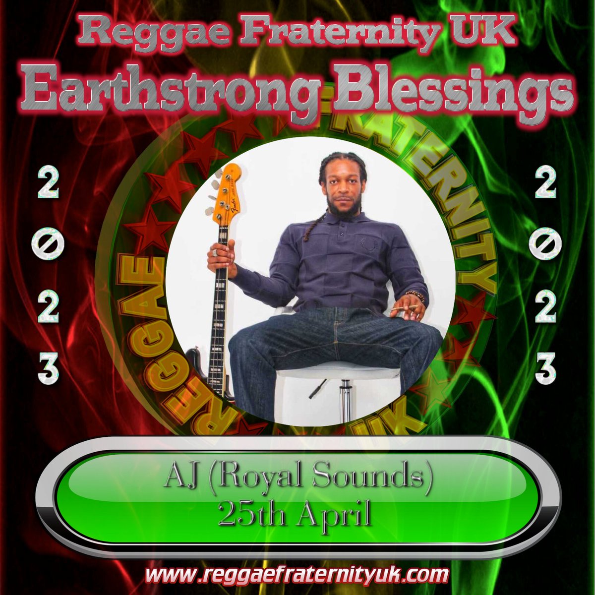 regfraternityuk's tweet photo. RFUK sends Earthday Blessings to Reggae Artist & Musician Aj Royal Sounds on his Special day ๐ฅ๐๐ค๐ธ๐ถ๐ฅ๐ฅ๐พ๐ฉ๐๐๐Have a Wonderful day @ajroyalsounds โค๐๐ #rfuk #reggae #reggaemusic #promotingukreggaeexcellence #earthstrong #musician #guitarist #RoyalSounds #AJ https://t.co/5yfhIfMNA2