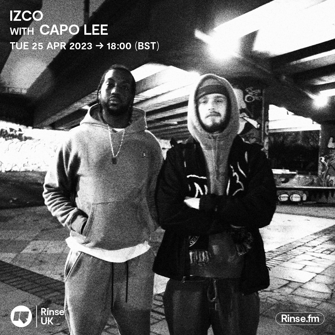 RinseFM's tweet photo. LIVE: it's #IZCO with #CapoLee on https://t.co/6hLtrLYpIS + 106.8FM
#RinseFM https://t.co/1ZHCcGrJ1O