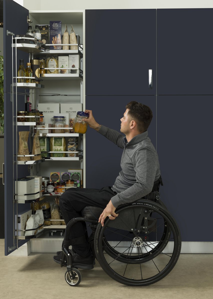 Pantries are a must-have in a modern day kitchen and creating accessible storage has been a must for us here at Freedom. Our pull out larders and pull down baskets are the most convenient way of maximising storage in the kitchen.