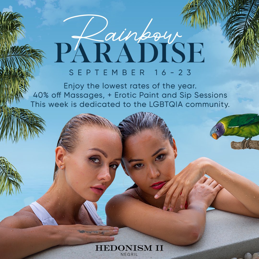 Hedonism II, Negril on Twitter "This September 16 23, guests from across the sexy LGBTQIA+