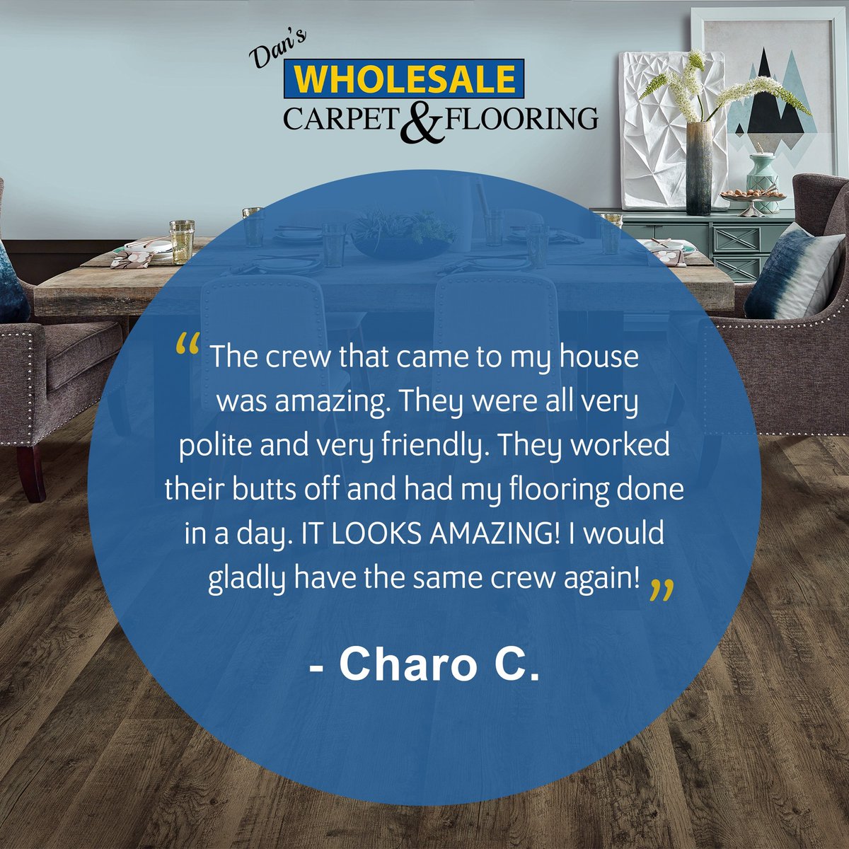 We strive to provide every customer with the best experience possible.

If you're like Charo and had a great experience with us, please feel free to leave a positive review on Google.

Reviews: g.page/DansWholesaleC…