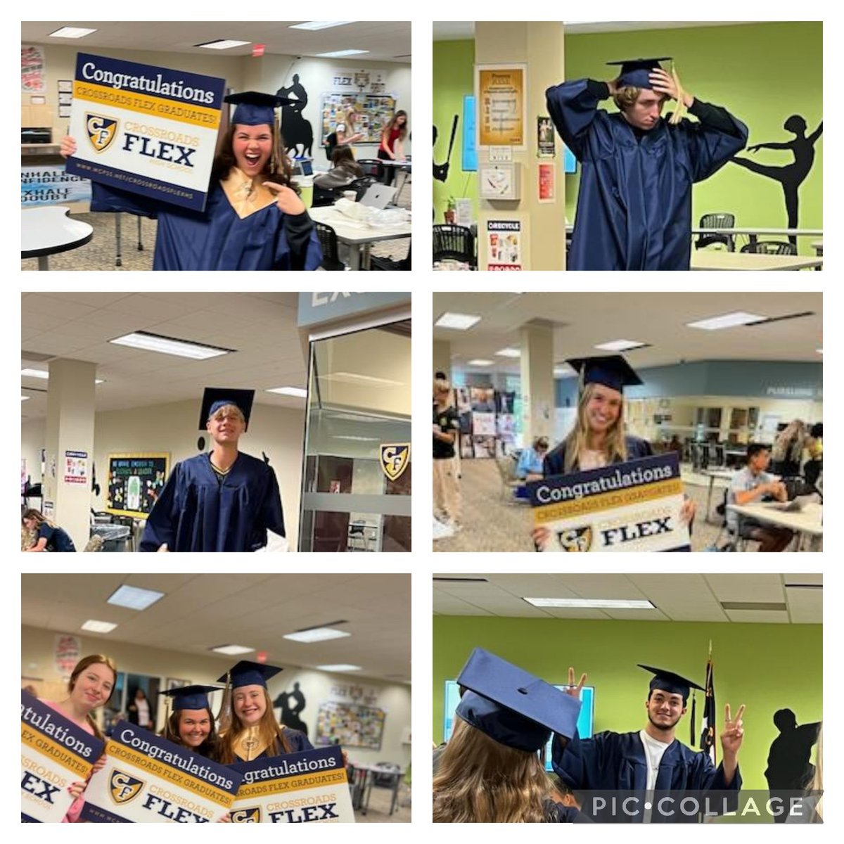 Super exciting to see @CrossroadsFlex Class 2023 trying on graduation regalia today! #PursuingExcellence