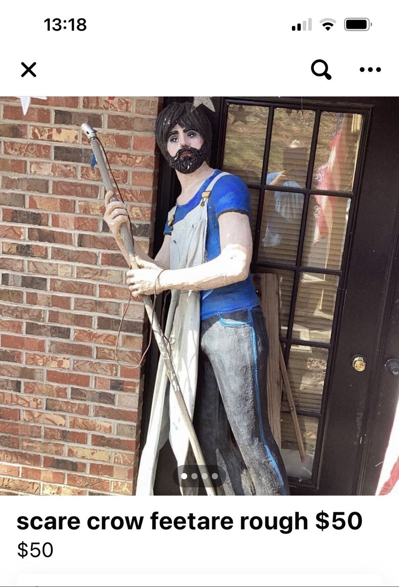 I found a young “Michael McDonald” scarecrow(?) on Facebook Marketplace. I’m don’t have any corn but I’m thinking maybe just at the foot of the driveway. This is a must have, right? #DoobieBrothers #ImmoBeThere