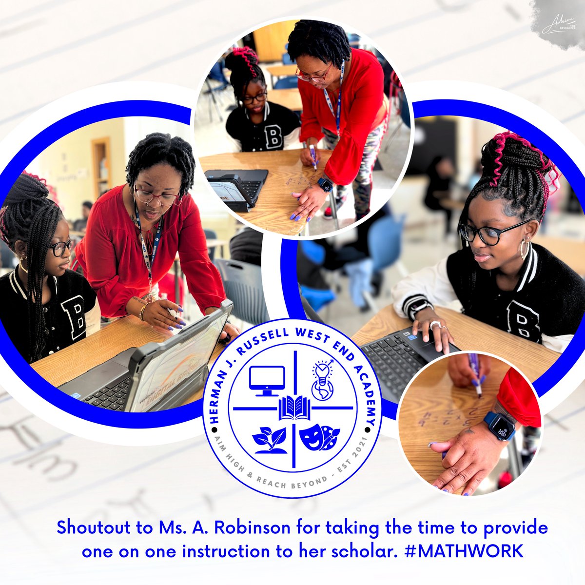 Creativeadrian3's tweet image. Shoutout to Ms. A. Robinson for taking the time to provide one on one instruction to her scholar. #MATHWORK @TDGreen_APS @HRWEACOUNSELING @apsupdate @DrLisaHerring @Retha_Woolfolk