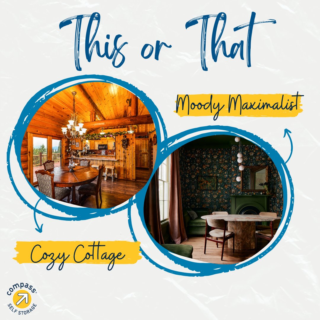 CompassStorage's tweet image. Are you more of a cozy cottage or moody maximalist? Whatever your design preference #CompassStorage can help during your remodel! #WeMakeItEasier