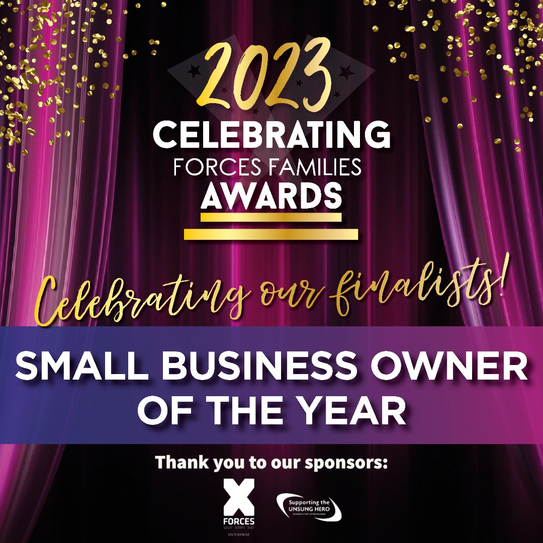 Another drum roll please for Jo Lomax, Jodie Woods, Shanae Argent and Elisabeth Cane who have all been selected as finalists for the Small Business Owner of the Year Award at Friday's #CFFAwards2023.
Read about all four lovely ladies here: celebratingforcesfamilies.co.uk/news