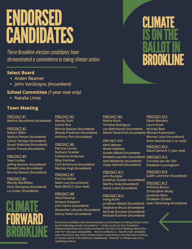 kmscanlon02446's tweet photo. Climate is on the ballot in #Brookline. Vote May 2nd. https://t.co/6jzfyAKxuN