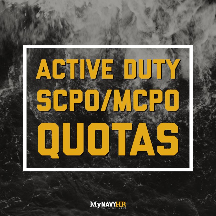 The Quotas are here! Senior Chief Petty Officer quotas here: mynavyhr.navy.mil/Career-Managem… Master Chief Petty Officer senior enlisted marketplace quotas here: mynavyhr.navy.mil/Career-Managem…