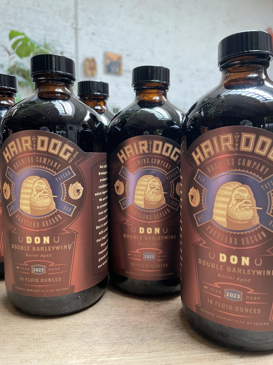 Don is available now on our website for pickup or delivery #doublebarleywine #tavernrat #dad #❤️ #hairofthedog