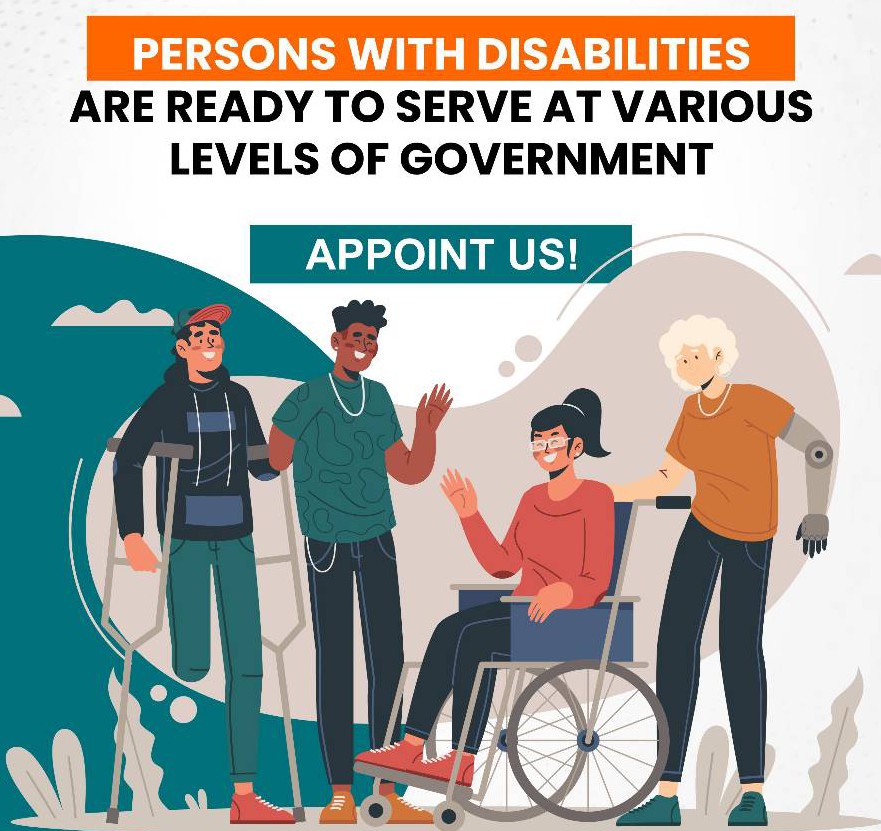 Abdulra89821174's tweet photo. When Persons with #Disabilities are appointed into various levels of #government, their voices will be heard, their problems will be addressed, their needs will be considered, 

#AppointUs
#Able2Serve https://t.co/rvf6MHSthF