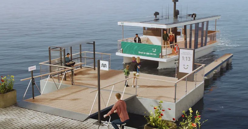 designboom's tweet photo. electric self-driving ferry in stockholm ready for public transport use in the summer of 2023 with @zeabuz   https://t.co/9DyTXbpe3b https://t.co/VnHI8O5Hp9