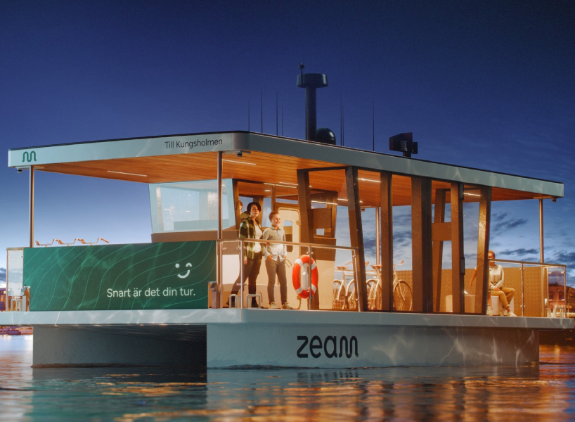 designboom's tweet photo. electric self-driving ferry in stockholm ready for public transport use in the summer of 2023 with @zeabuz   https://t.co/9DyTXbpe3b https://t.co/VnHI8O5Hp9