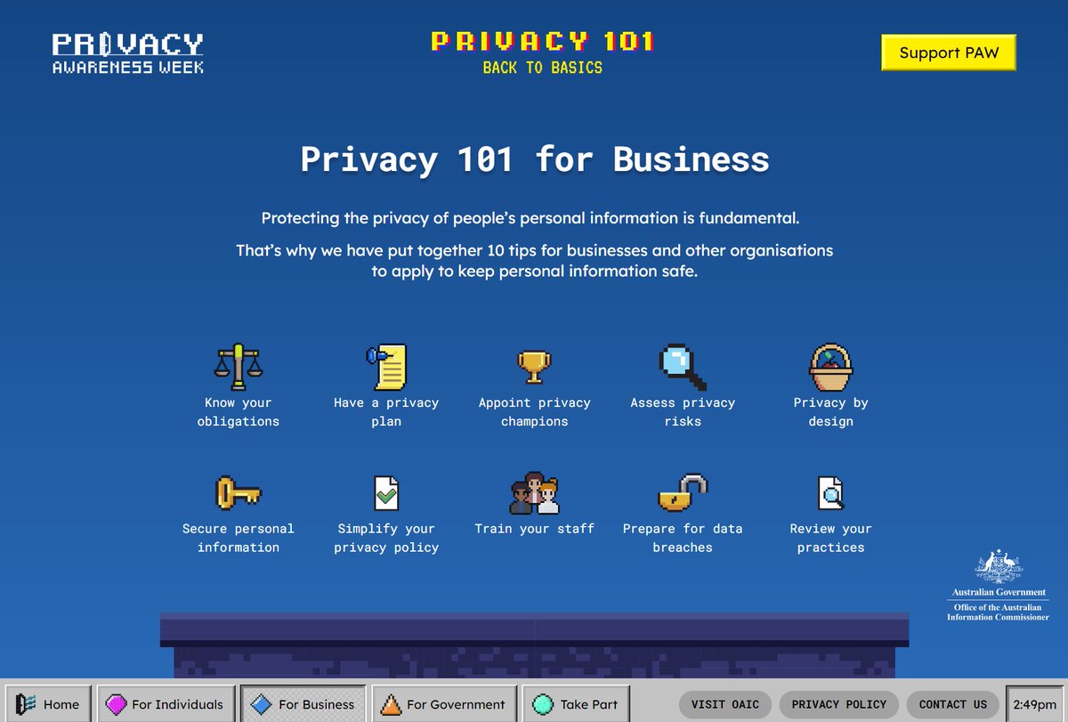 Very nice work by @OAICgov 🇦🇺 for #PrivacyAwarenessWeek