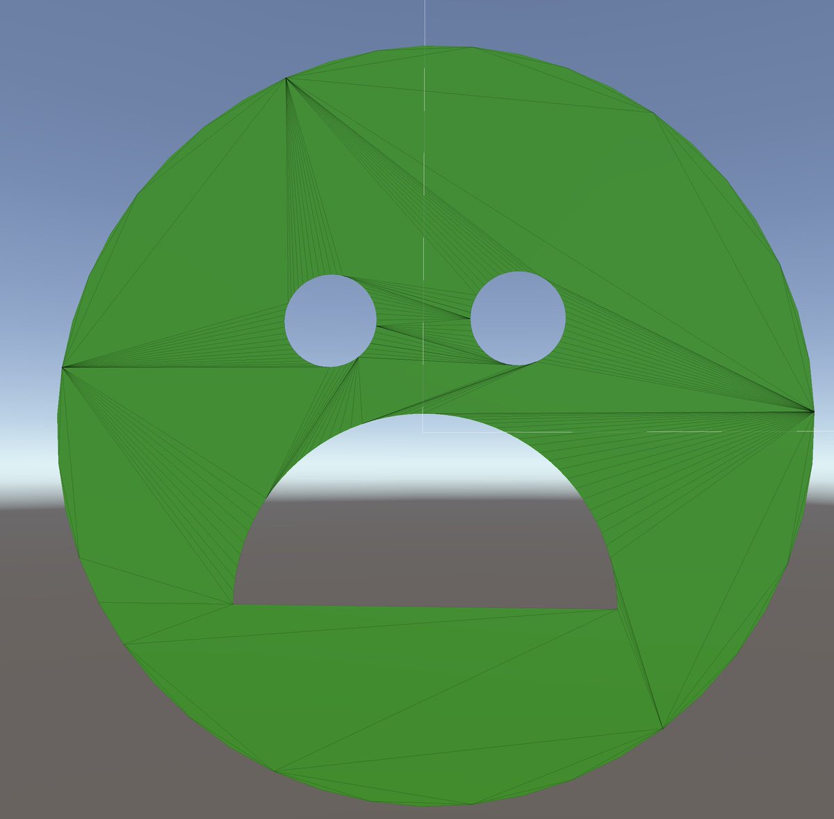kuvkir's tweet photo. Asked #chatgpt to make a smiley face with our Three.js to Unity Shapes API port.  Messed up with the isClockWise argument parameter and made the smiley sad... 🤣🤣🤣

Git repo: https://t.co/TcAei6m069

#unity3d  #threejs #coding #100DaysOfCode https://t.co/P0uqU5yLrt