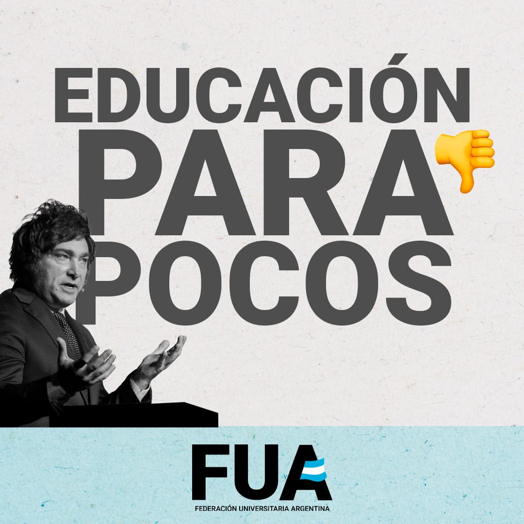 laFUA's tweet photo. La educación para pocos de Milei: viejas recetas disfrazadas de novedad. https://t.co/bup2iwSaa4