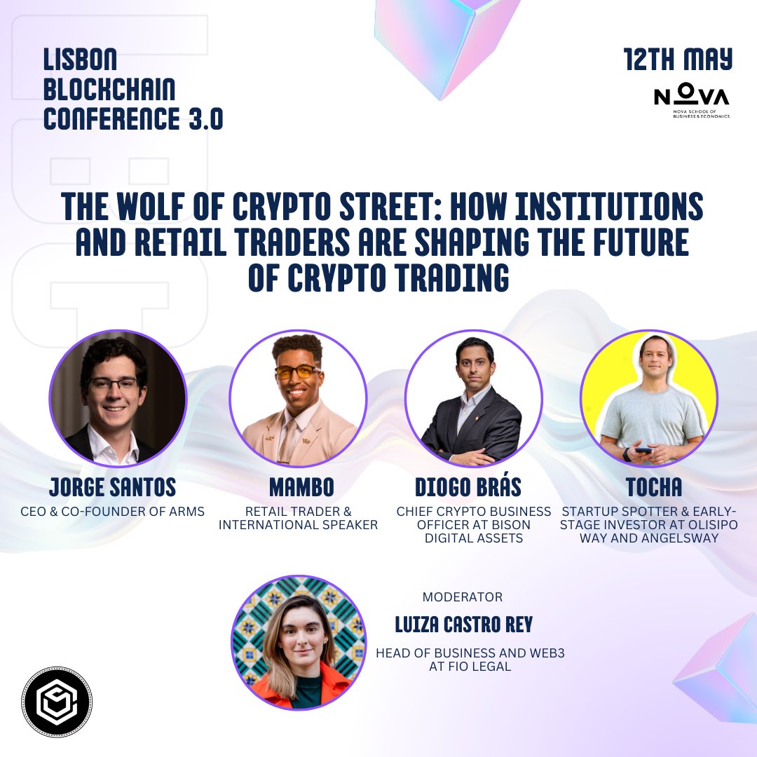 BlockchainNova's tweet photo. Join us on May 12th for an engaging panel on how institutions and retail traders are shaping the future of crypto trading!
Get your tickets now: https://t.co/3dP4THN4yY
#LisbonBlockchainConference #NBC #novasbe #blockchain #networking #event #crypto #LBC3 https://t.co/a9VgF4TYKm