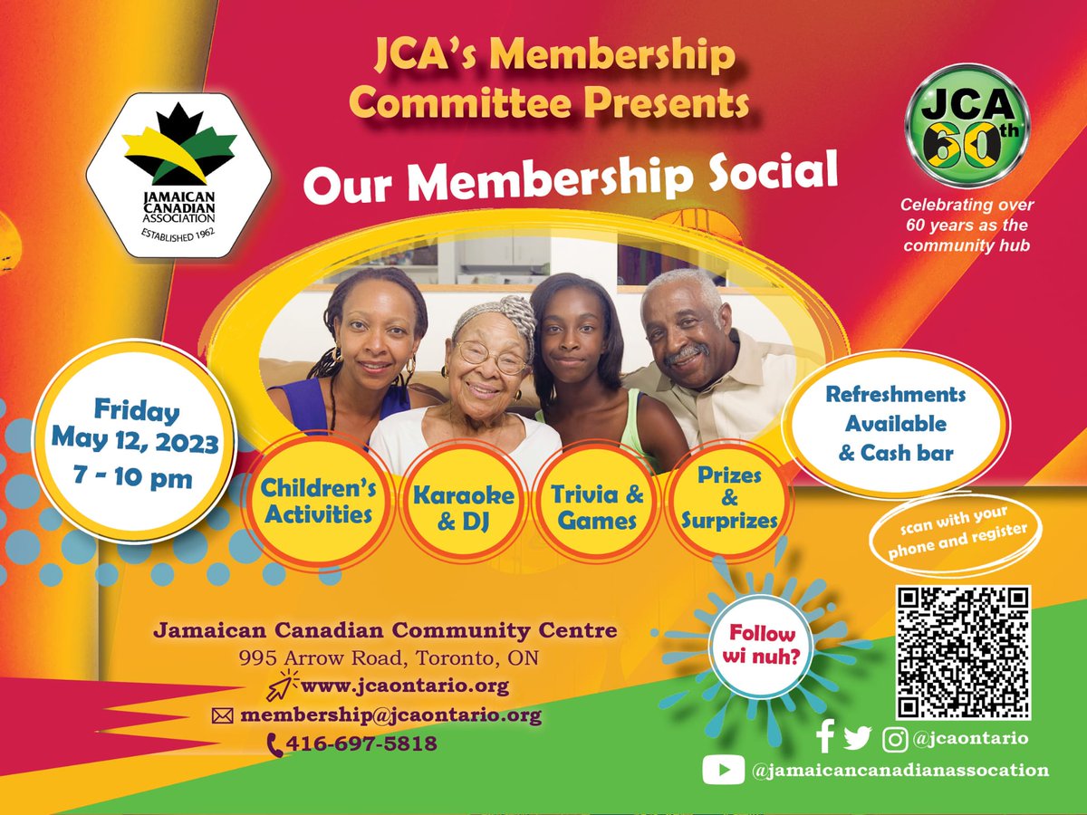 jcaontario's tweet photo. If you're a JCA Member or considering becoming one...We invite you to join us for our Membership Social!
Expect lots of good vibes, games and prizes!
#JCAontario #community #karaoke #Games https://t.co/Fd40ax7Uz2