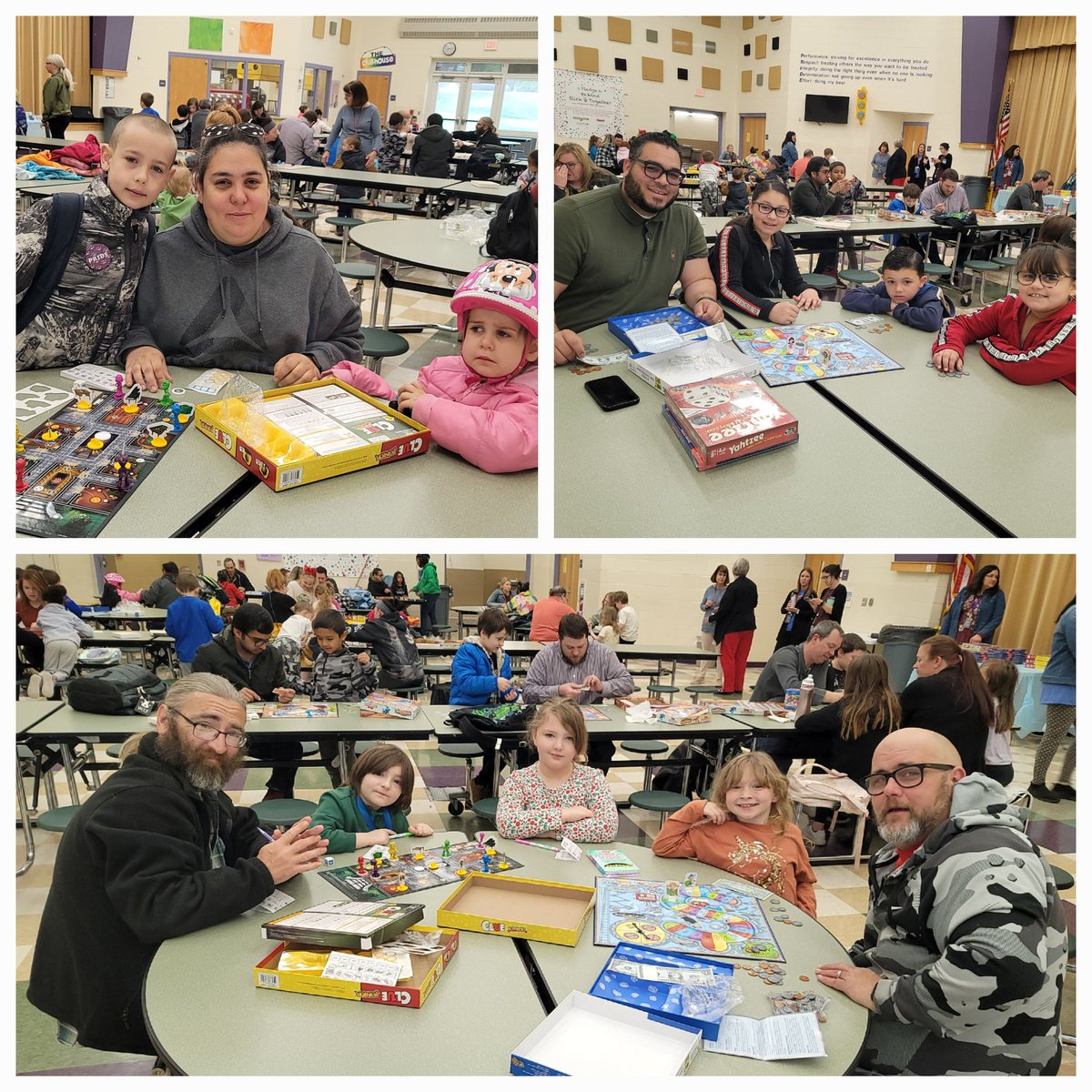 Wildwood PAC presents Gamin' in the am.  Many families came to school early this morning to play board games. The best part was that each student was able to take a game home to keep enjoying family time! #Wildwood_tweets #MiddieRising
