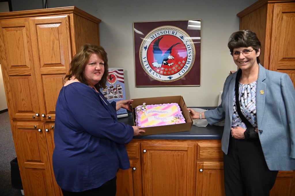 MoPublicSafety's tweet photo. We salute @MOVetsComm's Patsy Blomberg, our DPS Team Member of the Month. When staffing vacancies occur, Patsy, an Accounting Generalist, fills the gap at an extremely high level, while still completing her own responsibilities! She’s invaluable to MVC, veterans & their families! https://t.co/g1C7PrOMe7