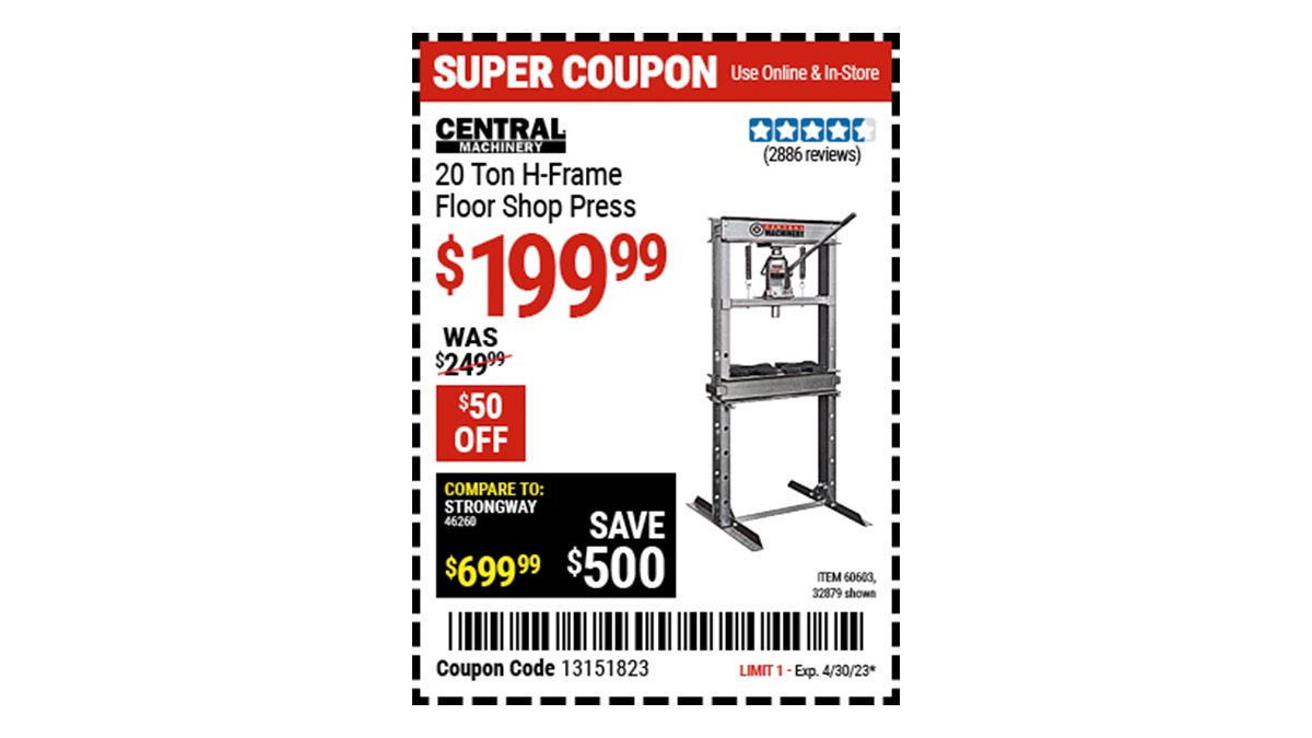Harbor Freight on Twitter "Buy the CENTRAL MACHINERY HFrame