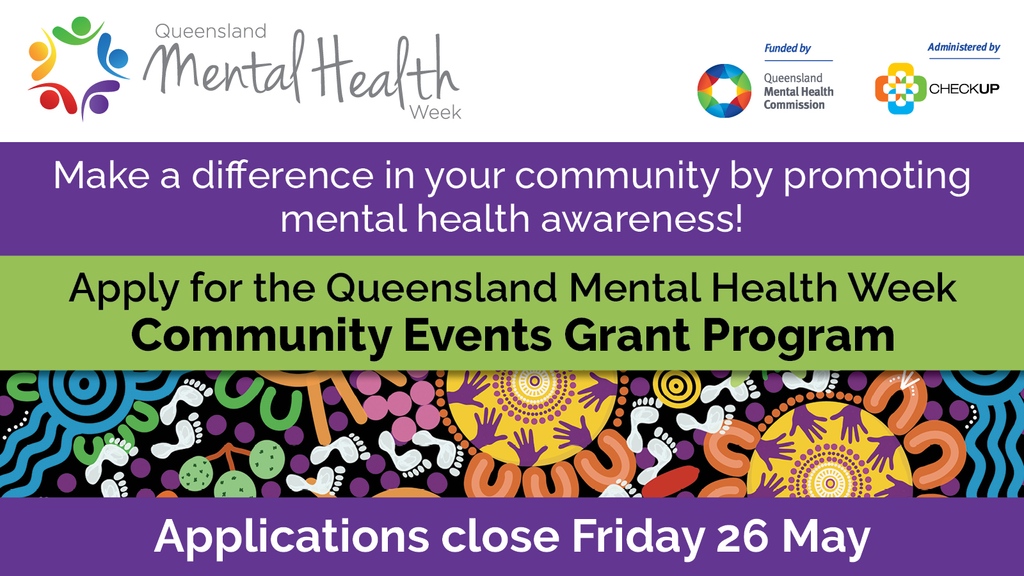 CheckUP Australia (@checkup_aust) on Twitter photo 🎉 We're excited to announce that the <a href="/MHWeek/">Queensland Mental Health Week</a> Community Events Grant Program will be open for applications at 9am today! 🧠
The program is funded by the <a href="/QldGov/">Queensland Government</a> through the <a href="/Qld_MHC/">QMHC</a> and administered by <a href="/CheckUP_Aust/">CheckUP Australia</a>
bit.ly/3mRUvIl #QMHW #mentalhealthawareness #grants 🎉 We're excited to announce that the <a href="/MHWeek/">Queensland Mental Health Week</a> Community Events Grant Program will be open for applications at 9am today! 🧠
The program is funded by the <a href="/QldGov/">Queensland Government</a> through the <a href="/Qld_MHC/">QMHC</a> and administered by <a href="/CheckUP_Aust/">CheckUP Australia</a>
bit.ly/3mRUvIl #QMHW #mentalhealthawareness #grants
