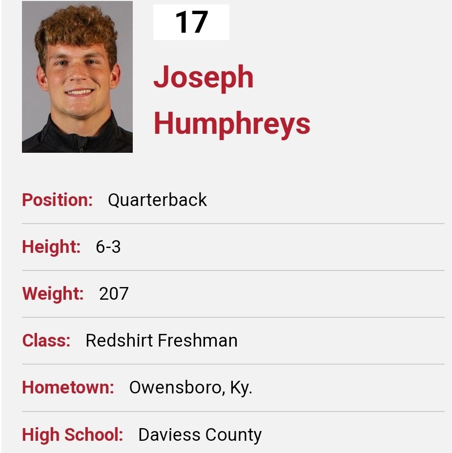 Miami-Ohio QB Joe Humphreys entered the transfer portal; he did not see the field during his true freshman season in 2022 @joe_humphreys2