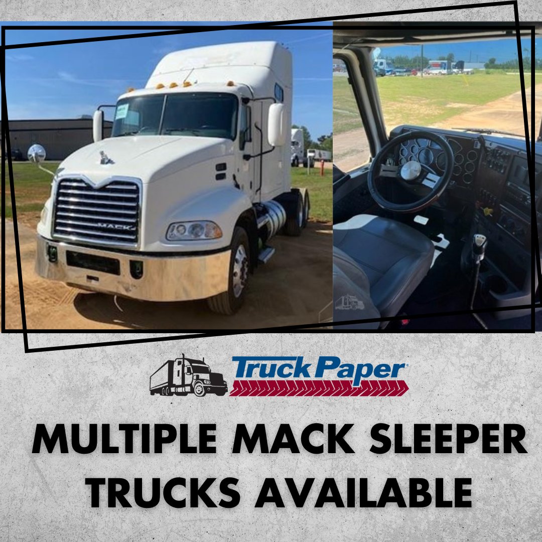 truckpaper's tweet photo. Check out these 🔥 deals on fleet-maintained 2015 and 2016 Mack Sleeper trucks from Southern Ag Carrier! 🚚💨

View the listings below 👇
➡️ https://t.co/6JAdSixM2h
➡️ https://t.co/DxLX6ppWEn

Contact Devin Griffin at 229-347-2881 or Justin Bakker at 708-469-9927 for more info. https://t.co/zxuKVq8qfw
