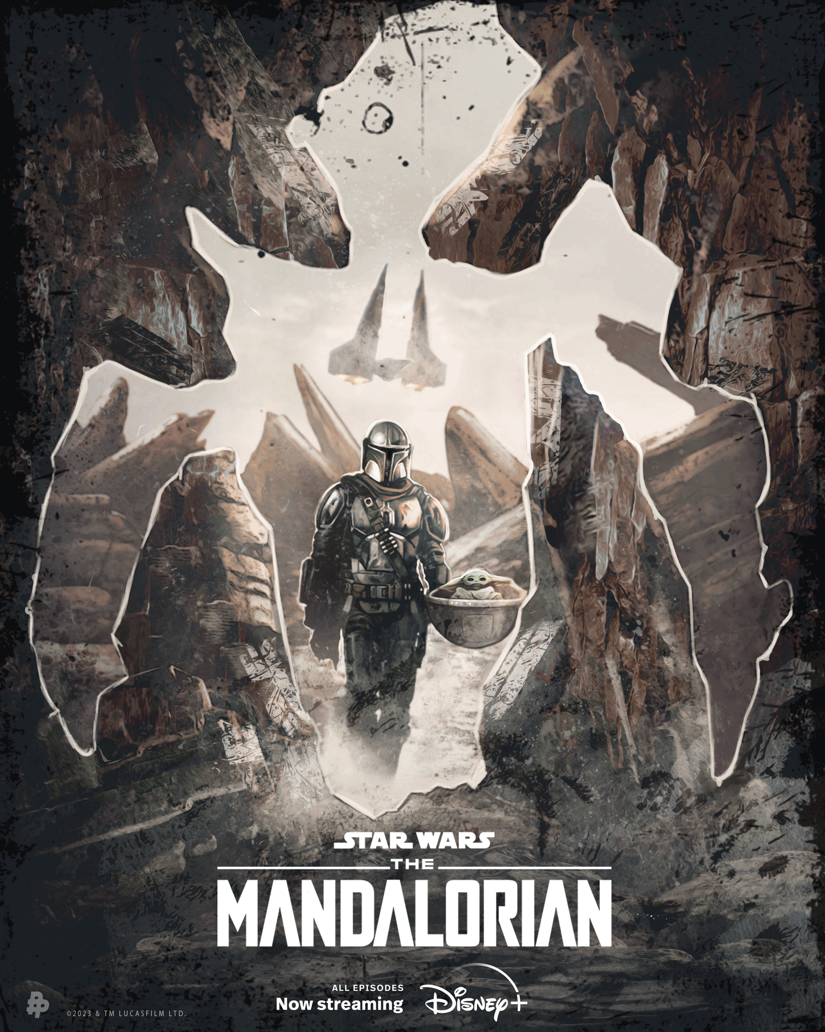 Creatieve fanposters van The Mandalorian S3 op Disney Plus België