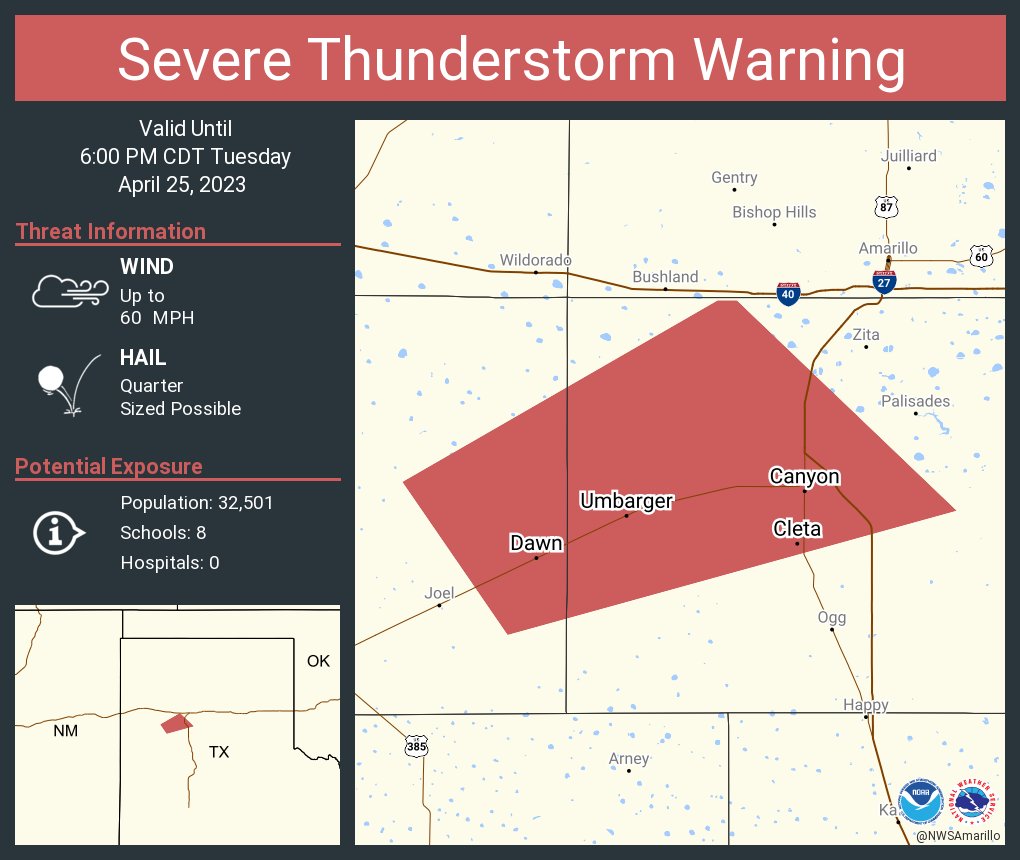 NWS Severe Tstorm on Twitter "Severe Thunderstorm Warning including