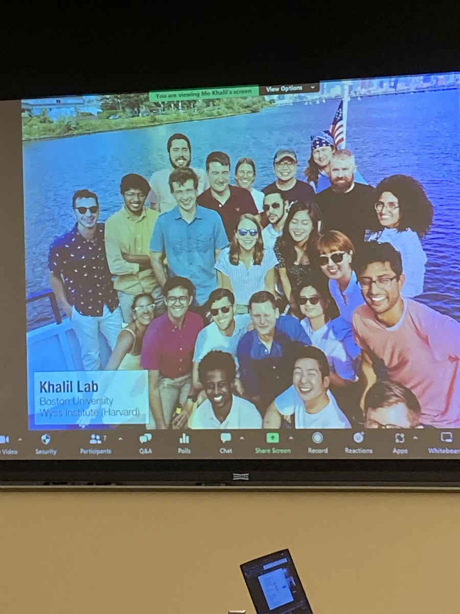 garywliu's tweet photo. Thank you @MoKhalilLab for a fantastic #LangerLab seminar! Prof. Khalil described strategies to better regulation cell transcription, as well as enabling user control of T-cell therapies. 💊 https://t.co/mYZLze28Zn
