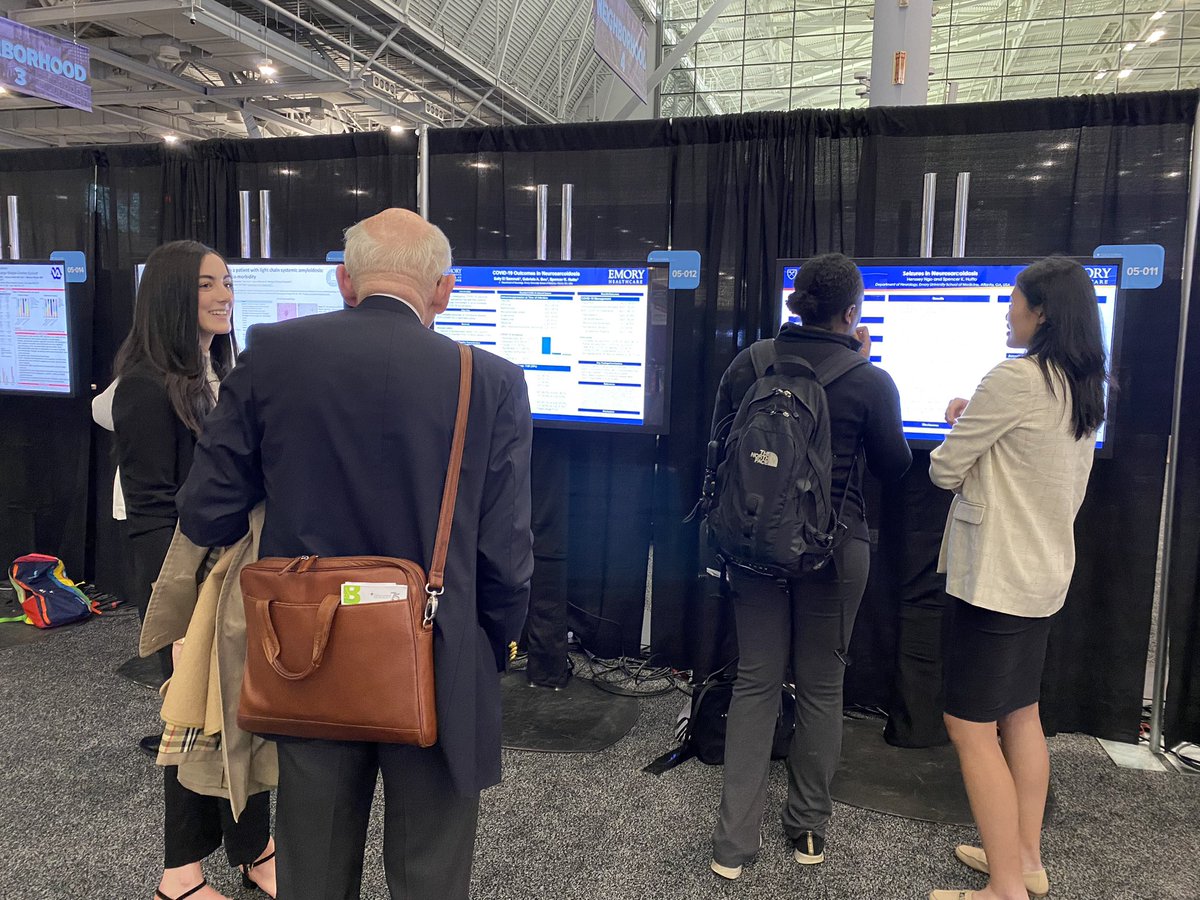 Spencer Hutto, MD (@huttospencer) on Twitter photo Happening now at #AANAM! <a href="/EmoryNeurology/">Emory Neurology Residency</a> residents <a href="/gabrielabou94/">Gabriela Bou, MD</a>, <a href="/sallysammak/">Sally El Sammak</a>, and Henssey Ngo presenting their work on #neurosarcoidosis! Stop by!
<a href="/AANmember/">American Academy of Neurology</a> <a href="/REMatthewsMD/">Rebecca E. Matthews, MD</a> #RheumTwitter #NeuroTwitter #neurorheumatology Happening now at #AANAM! <a href="/EmoryNeurology/">Emory Neurology Residency</a> residents <a href="/gabrielabou94/">Gabriela Bou, MD</a>, <a href="/sallysammak/">Sally El Sammak</a>, and Henssey Ngo presenting their work on #neurosarcoidosis! Stop by!
<a href="/AANmember/">American Academy of Neurology</a> <a href="/REMatthewsMD/">Rebecca E. Matthews, MD</a> #RheumTwitter #NeuroTwitter #neurorheumatology