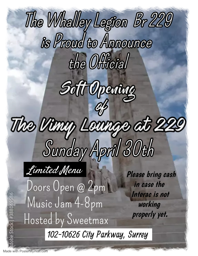 Tom Zillich (@tomzillich) on Twitter photo Looks like <a href="/whalleylegion/">Whalley Legion</a>'s new Vimy Lounge is finally opening this Sunday in #SurreyBC. Bring cash, the poster says.
The 10,500-square-foot restaurant/bar is located on the north end of the new Veterans Village tower.
My story from February:
surreynowleader.com/entertainment/… Looks like <a href="/whalleylegion/">Whalley Legion</a>'s new Vimy Lounge is finally opening this Sunday in #SurreyBC. Bring cash, the poster says.
The 10,500-square-foot restaurant/bar is located on the north end of the new Veterans Village tower.
My story from February:
surreynowleader.com/entertainment/…