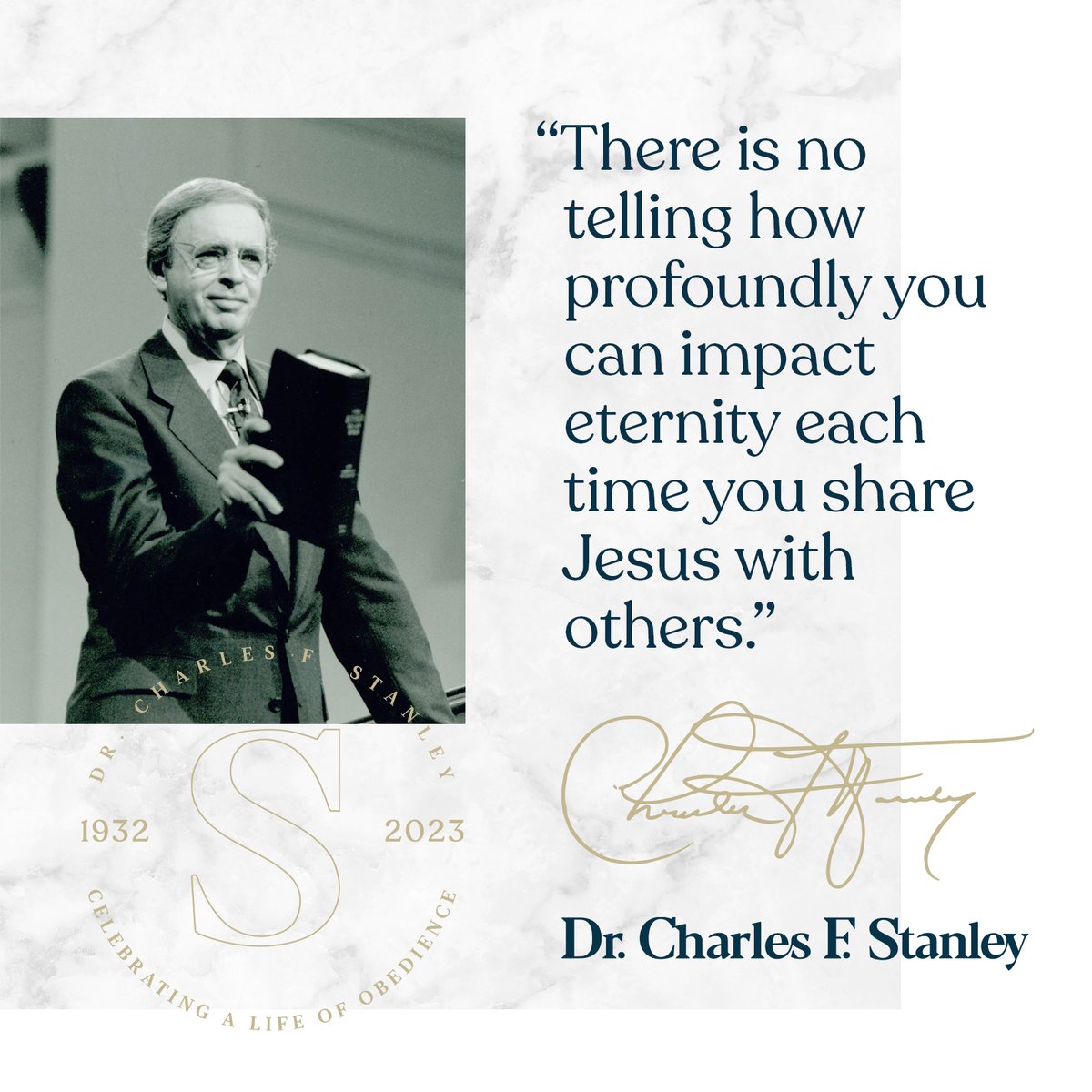 Who in your life needs to hear about the life-changing, resurrecting power of Jesus Christ?

#ThankYouDrStanley