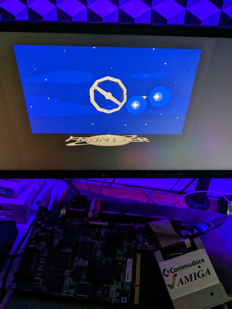 What better way to stress test an Amiga than this. She's been going to a few hours now. Any requests? #amiga