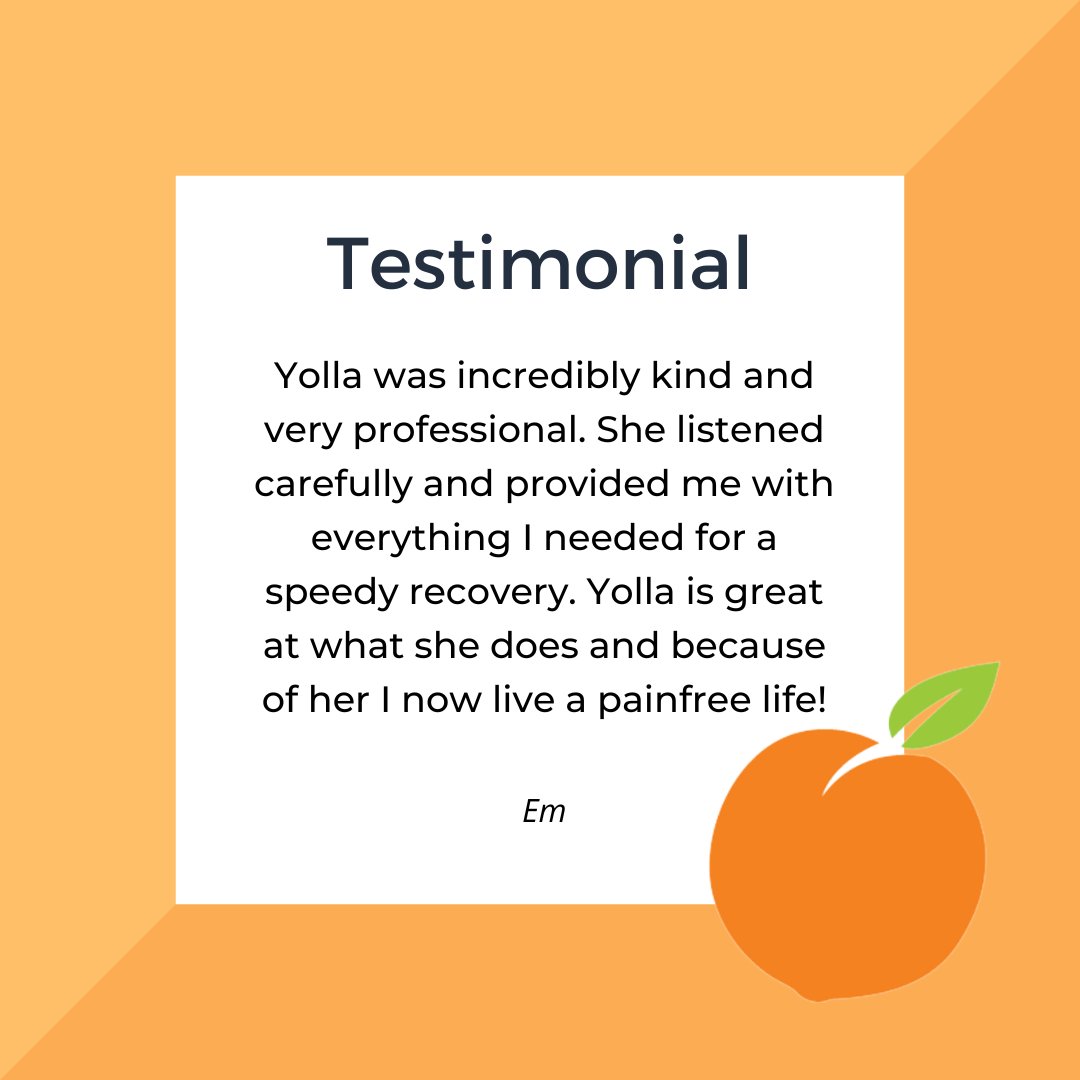 PeachPhysio's tweet photo. 🌟 Testimonial Tuesday 🌟
Thanks for choosing us to get back to living a painfree life!
-
#testimonial #testimonialtuesday #ckont #physiotherapy #ckontario #peachphysio https://t.co/wMQdpZg75U