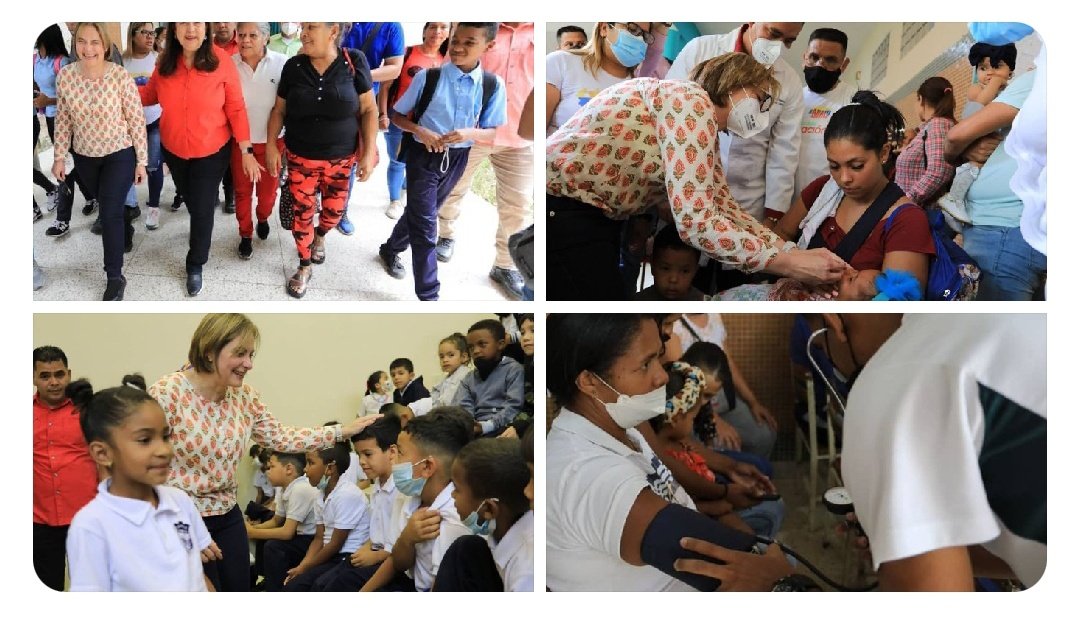Extraordinaria jornada "La Salud va a la Escuela" desde la parroquia Santa Rosalía, en la UEN "Gran Colombia" garantizando la salud a 5300 niños, niñas y 230 maestros.
#VenezuelaTerritorioDePaz

<a href="/NicolasMaduro/">Nicolás Maduro</a> 
<a href="/_LaAvanzadora/">Yelitze Santaella</a> 
<a href="/delcyrodriguezv/">Delcy Rodríguez</a> 
<a href="/Danielcustodio3/">Daniel Custodio</a>
@MPPEDUCACION