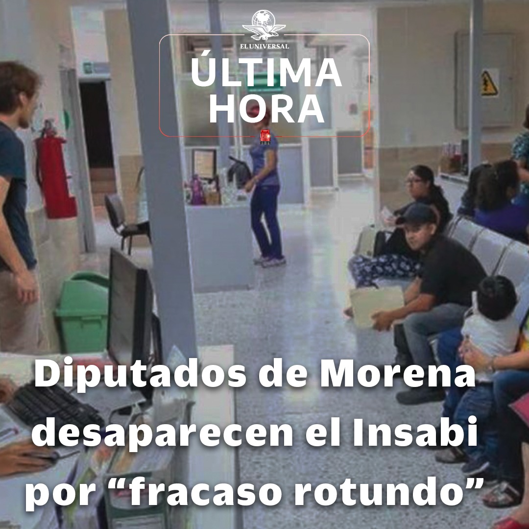 El_Universal_Mx's tweet photo. #ÚltimaHora 🚨 Por mayoría de votos sustituyen al Insabi por el IMSS-Bienestar

https://t.co/eeWSPovMSN https://t.co/Oj6zxFuv5B